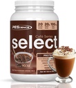 PE Science Select Cafe protein Coffee Flavored Toz, Iced Mocha, 100 mg Caffeine, 20g Buzlu Protein Kahve Tozu veya Kremer, 20 Hizmetler