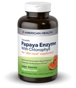 American Health Chewable Papaya Enzyme ile Chlorophyll 600 Chwbls