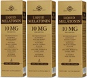 Solgar Liquid Melatonin 10 mg, Natural Black Cherry Flavor - 2 fl oz, Συσκευασία των 3 - Μεγάλη για Jet Lag - Vegan, Χωρίς γλουτένη - 177 Σύνολο Σερβίρει
