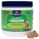 Origin Labs Alerji ve Immune Support Supplement, Omega 3 Fish Oil, Bee Pollen, Colostrum, Probiyotiks, Prebiyotiks for Gut Health, Skin and Coat Health, Antioksis, Türkiye Flavor, 90 Soft Chews