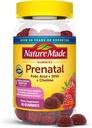 Nature Made Prenatal Gummies with DHA and Folic Acid, Prenatal Vitamin ve Mineral Supplement for Daily Nutritional Support, 60 Gummies, 30 Day Supply