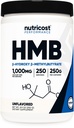 Nutricost HMB σκόνη (Beta-υδροξυ β-μεθυλοβουτυρικό) 250 γραμμάρια - Χωρίς γλουτένη & μη ΓΤΟ