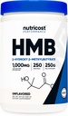 Nutricost HMB σκόνη (Beta-υδροξυ β-μεθυλοβουτυρικό) 250 γραμμάρια - Χωρίς γλουτένη & μη ΓΤΟ