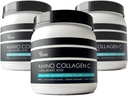 (3-Pack) Amino Collagen C - Collagen Toz (180 Scoops) - Marine Collagen. + Hyaluronic Acid. Şeker yok. No Odor. Non GMO. USA. for Hair, Skin, Nails, Joints, & Gut Health.