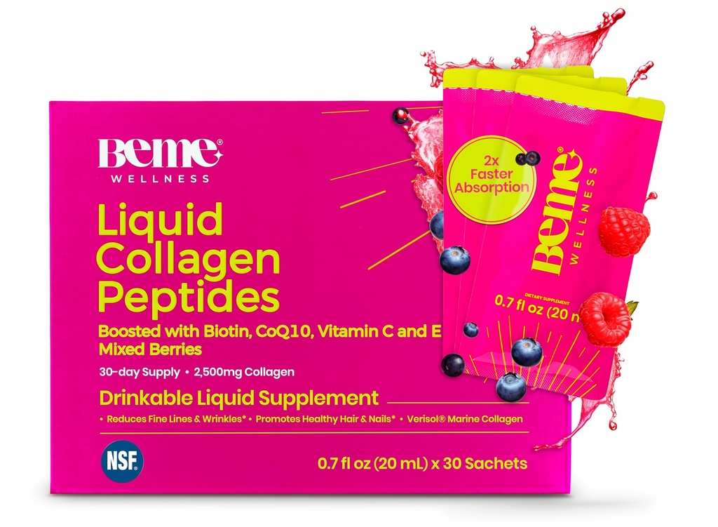 Kadınlar için Sıvı Kolajı - 2500 mg Verisol hidrolyzed Marine Liquid Collagen - Klinik olarak Test edilen Collagen Supplements - Hızlı Aborpsiyon, yüksek biyoavailability - Supports Skin, Hair & Nails