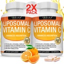 Liposomal Vitamin C 2100 mg Yüksek Aborpsiyon Yağı VIT C - Immune Support Collagen ATM Immunity Defense & Powerful Antioksi, MCT Oil & Sunflower Lecithin, Acsorbici, Vegan Non-GMO