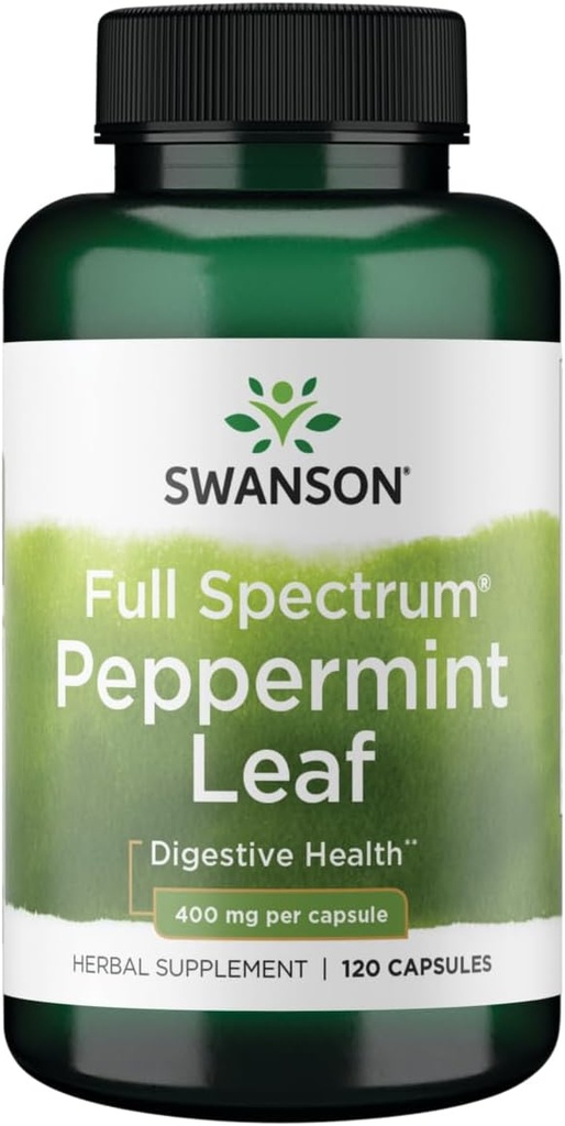 Swanson Full Spectrum Peppermint Leaf 400 Milligrams 120 Κάψουλες