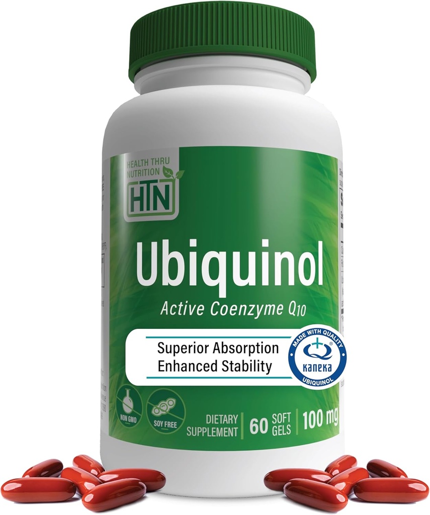 Health Thru Nutrition Ubiquinol 100mg 60 Softgels ως Kaneka QH Μειωμένη CoQ-10 