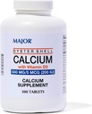 D3 500 mg / 5 mcg (200 IU) - Daily Food Supplement - 300 Tablet (1 Pack)