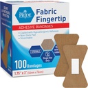 MED PRIDE Sterile Fingertip Fabric Bandages 1.75in X 3in Hipoallergenik Yapıştırıcı Latex-Free 100 Count