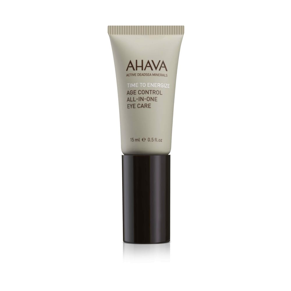 AHAVA Time To Energyze Men's Age Control All-in-One Eye Care - Αναζωογόνηση & ενυδάτωση Gel to Smooth Undereye Area, Reduce Dark Circles, with Osmoter, Aloe Vera, Caffeine, Peptides & G-Force, 0.5 Fl.Oz