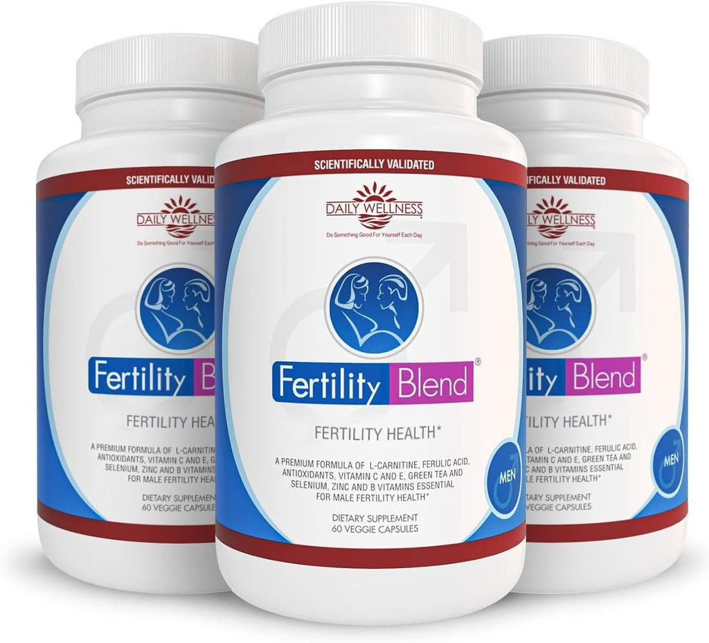 Erkekler için Günlük Sağlık - Erkek Ferttitude Supplements, Vitamin Pls - Erkek Kont Onun için Pre-Conception - Erkekler için Fertness Supplements - 60 Capsules, 3 Pack