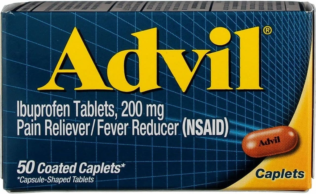 Advil Pain Reliever/ Fever Reducer 200 mg Επικαλυμμένα δισκία 50 ea (πακέτο των 6)