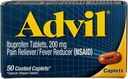 Advil Ağrı Reliever/Fever Function 200 mg Kaplamalı Tabletler 50 ea (Pack of 6)