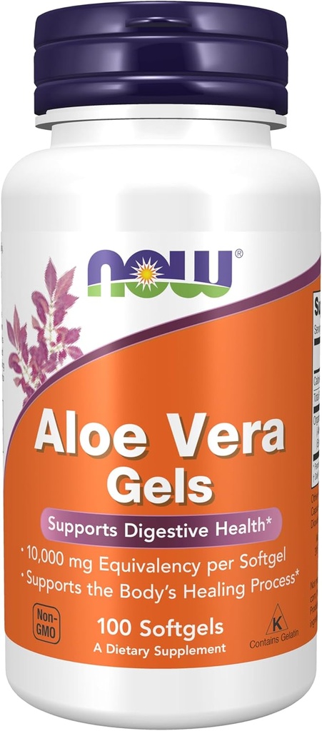 Şimdi Aloe Vera Gels, 10000 mg, 100 Softgels (Pack of 3)