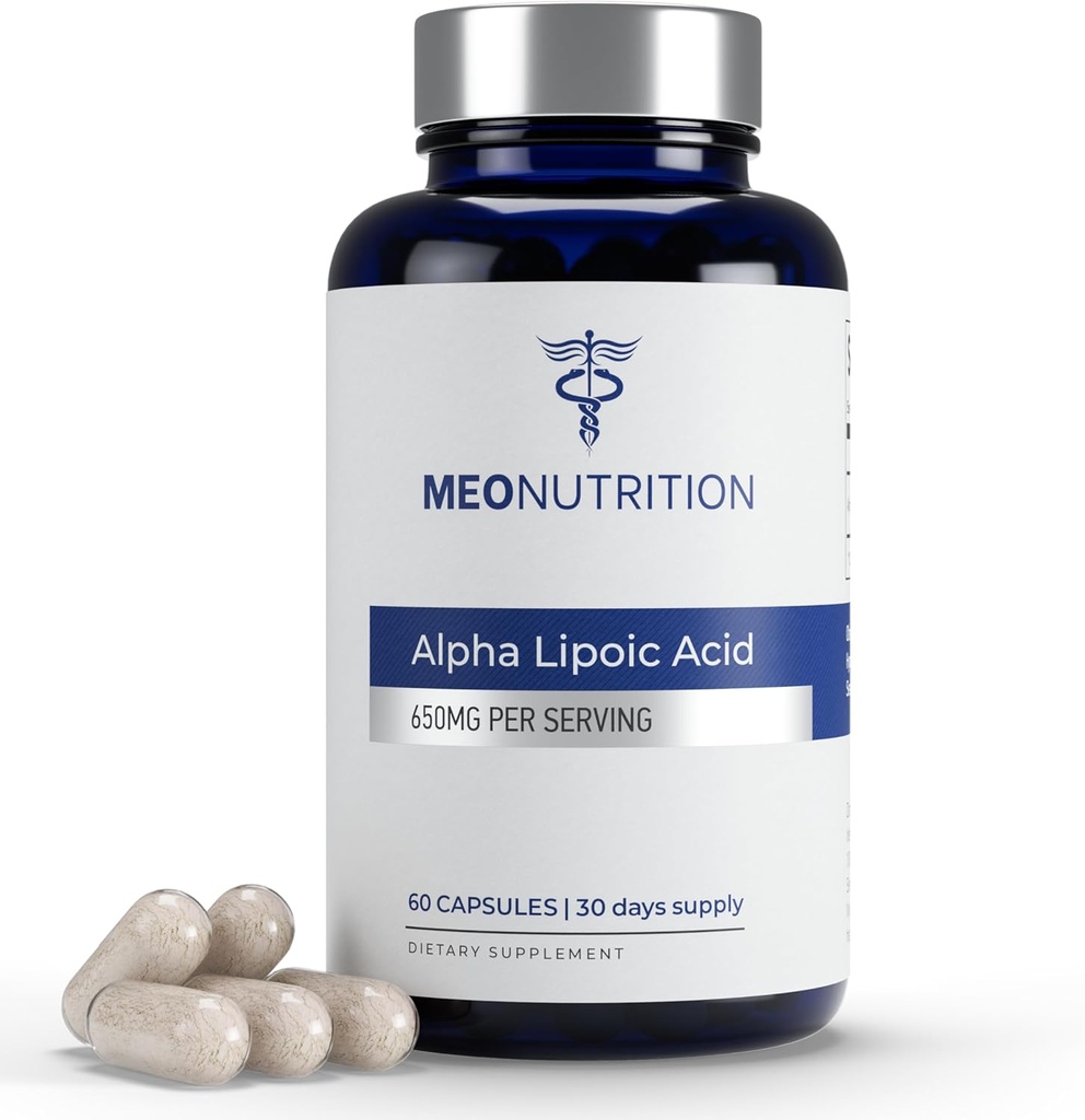 Alpha Lipoic Acid 650 mg – 60 Capsules | Non-GMO, Gluten-Free, GMP sertifikalı | Antioksi Health & Metabolic Wellness | ABD'de Yapılan