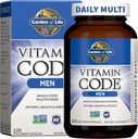 Life Vitamin Code Whole Food Multivitamin for Men - 120 Capsules, Erkekler için Vitaminler, Enerji, Kalp, Prostate Health, Vegetarian Mens Multivitamins