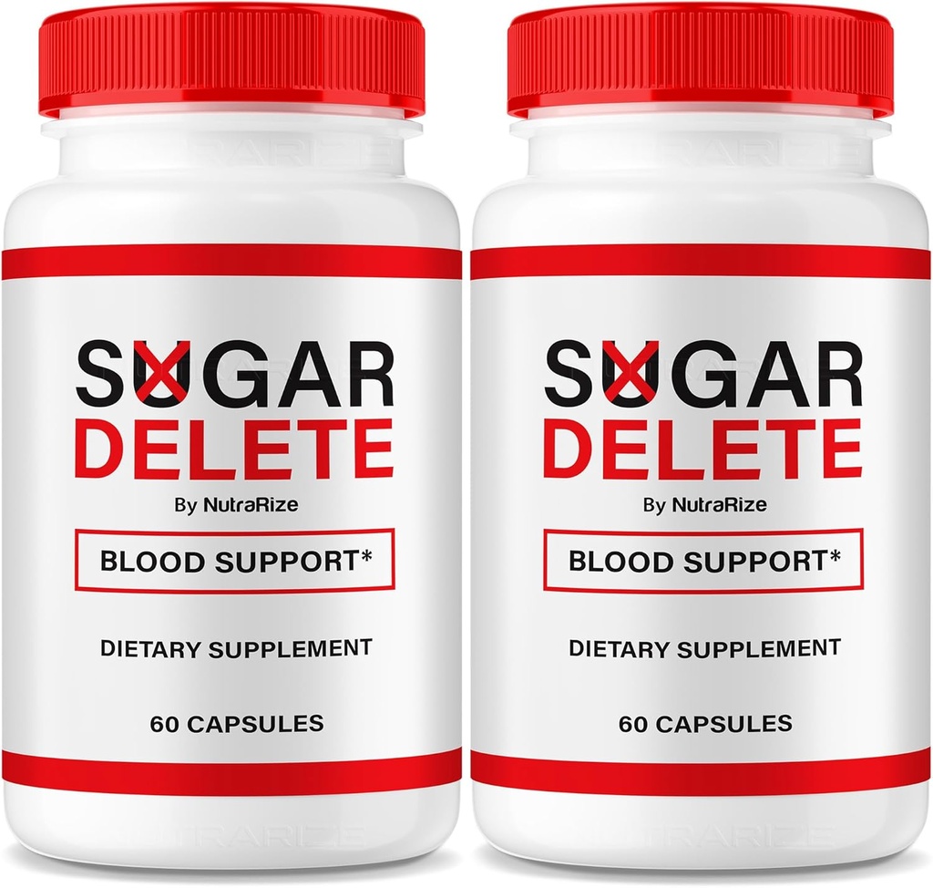 NutraRize (2 Pack) Sugar Delete Capsules, Genel Sağlık için Resmi Destek Formula, Şeker Delete Pills Sağlıklı Stabil Seviyeleri Korumak, Premium SugarDelete Pastillas Review (120 Capsules)