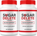 NutraRize (2 Pack) Sugar Delete Capsules, Genel Sağlık için Resmi Destek Formula, Şeker Delete Pills Sağlıklı Stabil Seviyeleri Korumak, Premium SugarDelete Pastillas Review (120 Capsules)