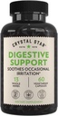 Crystal Star Digestive Support Supplement (60 κάψουλες) - βοτανικό έντερο συμπλήρωμα υγείας που βοηθά με περιστασιακό αέριο & Bloating - μέντα, Aloe Vera, Slippery Elm & Ginger – μη GMO