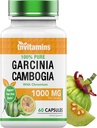 Tnvitamins Garcinia Cambogia Extract Capsules (1000 MG x 60 Pills) Chromium | Kadın ve Erkekler için Kilo Kaybı * | Kilo kaybı için baskıcı