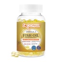 Spoonful Mini Omega 3 Fish Oil, iFOS sertifikalı, 1290 mg In Service, 120 Softgels Pearls, Small Dimension Easy to Sw Capsules for Women and Seniors, Made in USA