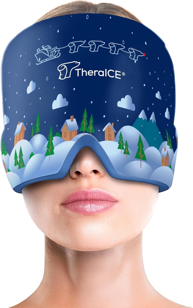 TheraICE Migraine Relief Cap, Soğutma Gel Hat, Soothing Headache Ice Pack Maske Ürünleri, Face Cold Compress Head için Ger & Stres