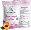 Meno- Support BloatX Organic Menopause Relief: Balances & Supports Hot Flashes, Hormonlar, Moods Swings, Night Sweats, & Bloating W/Black Cohosh, Red Clover & Dong Quai. Doğal Peach Flavor.