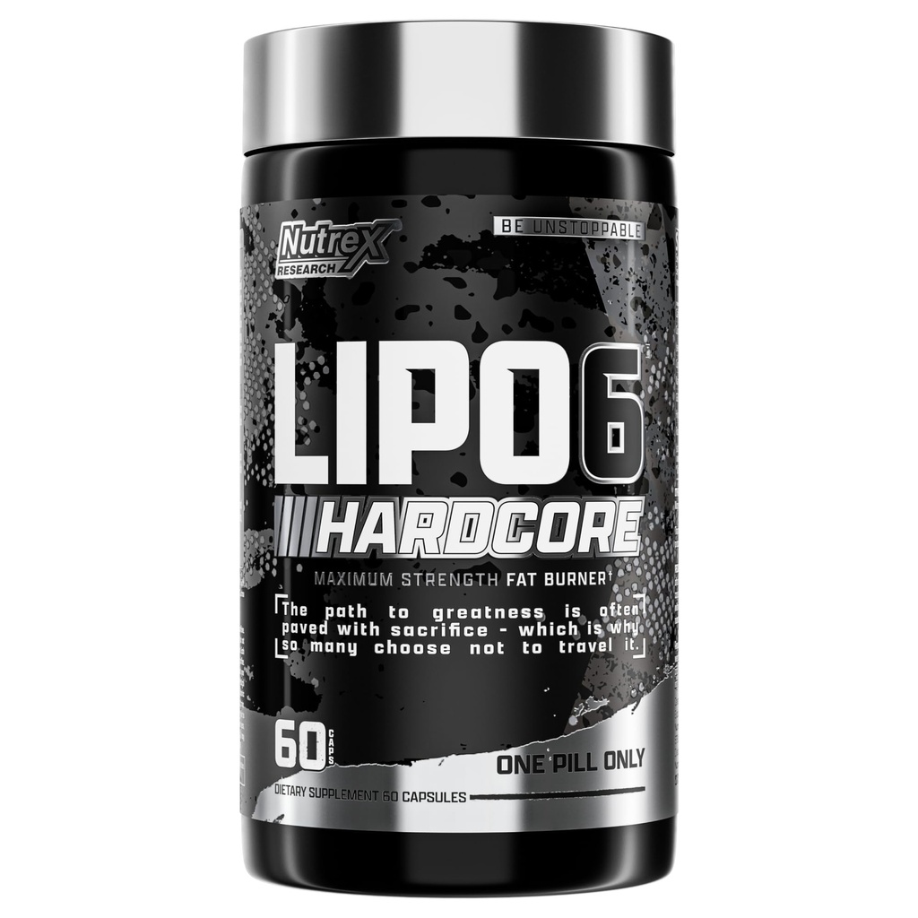 Nutrex Research Lipo-6 Hardcore Supplement, Supports Metabolism & Energy, Dietary Capsules – 60 Kont