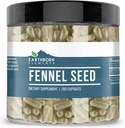 Earthborn Elements Fennel Seed 200 Capsules, Pure & Undiluted, No Additives