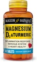 MASON ΦΥΣΙΚΟ Μαγνήσιο & Βιταμίνη D3 με Turmeric, 60 Day Supply Συμπλήρωμα Διατροφής με 500 mg Μαγνήσιο, 3000 IU Βιταμίνη D3, και 150 mg Turmeric