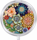 Pill Case, Purse için Sevimli Seyahat Pill Box, Moisture Kanıt Küçük Tıp Sahibi, Portatif Pocket Medicine Vitaminleri Tutmak için Kombinasyon, Cod Liver Oil, Supplements, Mandala Çiçek