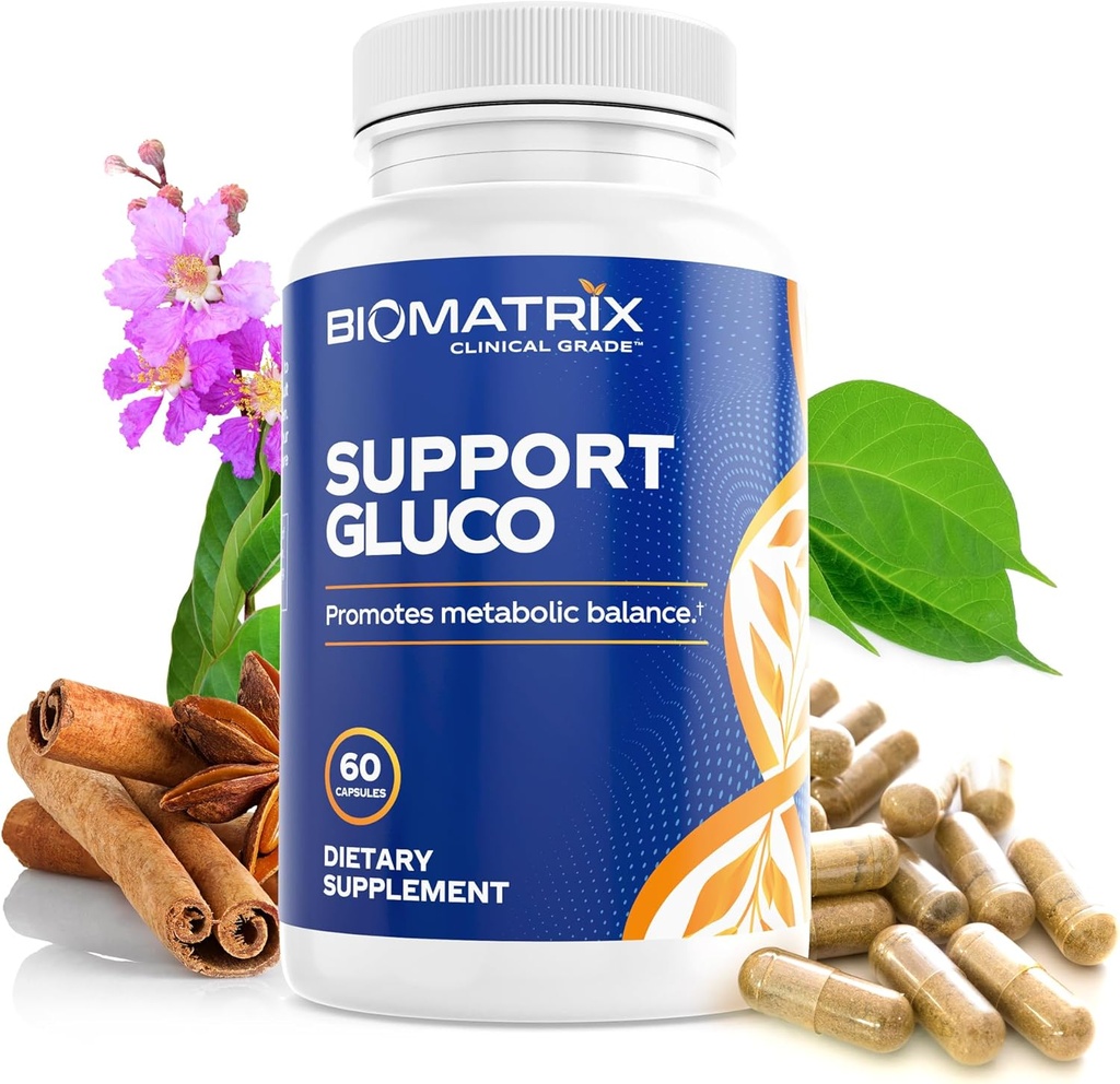 BioMatrix Metabolism Supplement for Men and Women, Cinnamon, Gymnema, Lipoic Acid, Valvedyl Sulfate, Chromium Picolinate, Bitter Melon (60 Capsules)