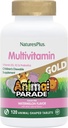 Natures Plus Animal Parade Gold Multivitamin Children's Chewables - Watermelon Flavor - 120 Animal-Shaped Tablet - Vitamin D3, K2 & Probiyotikler - Vegan, Gluten Free - 60 Toplam Hizmetler