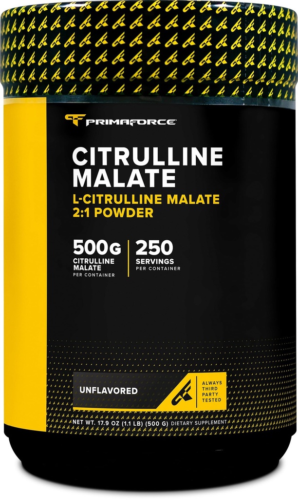 PrimaForce L-Citrulline Malate Toz, Unflavored, 500 Grams - Vegan, Non-GMO