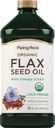 Piping Rock Flaxseed Oil | 16 Fl Oz | Omega 3 6 9 | Organik Cold Pressed Liquid Supplement | Vegetarian, Non-GMO, Gluten Free Formula