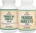 Çift Wood Supplements Tongkat Ali ve Fadogia Agrestis Sche - Men's Health and Athletic Performance
