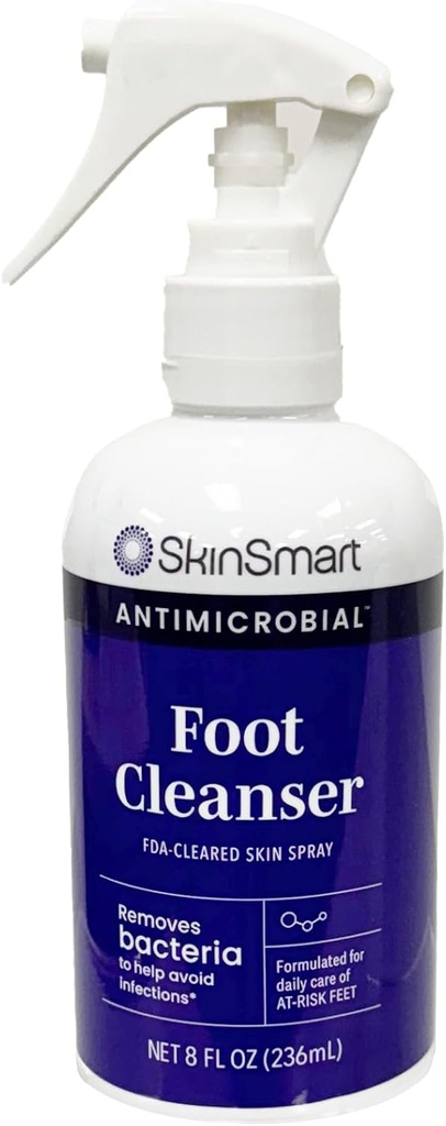 At-Risk Ayakları için SkinSmart Daily Foot Cleanser, Enfeksiyonlardan kaçınmaya yardımcı olmak için Bakteriler Çıkarır, 8 Ekim