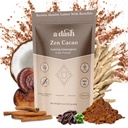 A Dash Zen Cacao Latte, Chocolate Mushroom Coffee Alternative Adaptogens, Ashwagandha, & Cinnamon Root, Mushroom Hot Coco with No Caffeine (20 hizmet)
