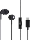 Microphone ile Temels Wired Earbuds, In Earbbys, USB-C, 4.2 ft uzun kablo, S/M / L Ear Tips, One Dimension, Black Ear