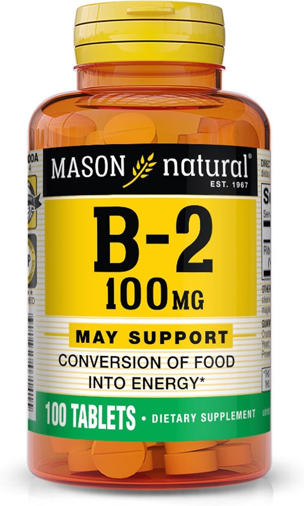 MASON NATURAL VITAMIN B-2 100 mg 100 TABS