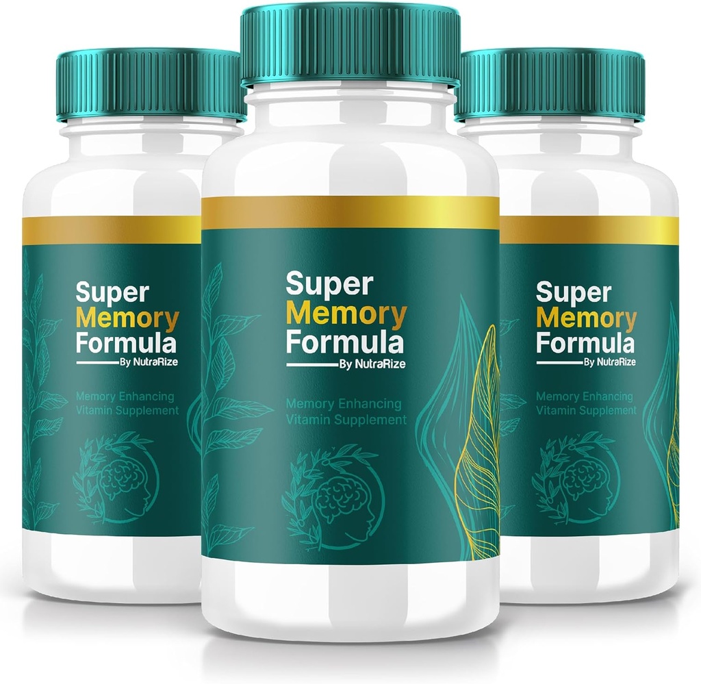 NutraRize (3 Pack) Super Formula μνήμης – Καθημερινές κάψουλες υποστήριξης με ένα ισορροπημένο μείγμα για εστίαση, εγρήγορση, και Everyday Sharpness 