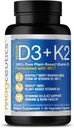 MCT ile D3 Vitamin K2, 5000 IU Vegan D3 & 100 mcg MK7 K2, Güçlü Bones ve Immune Health - 60 Capsules (60 Days Supply)