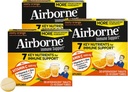Airborne 1000 mg C + çinko Sugar Free Multivitamin Immune Support Effervescent Fizzy Drink Tabletleri, Zesty Orange Flavor Güçlü Antioksis A C & E, 30 Tabletler (3 Paket)