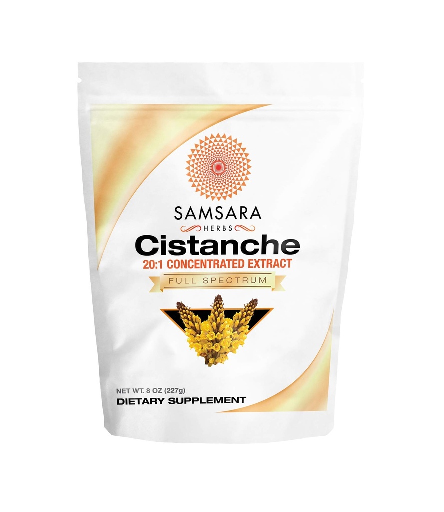 Samsara Herbs Cistanche Extract Toz (8oz) 20:1 Concentration - ABD'de Yapılacak - 3. Parti Test Edildi - Güçlü, Vitality & Mood (Huge 2950 mg Service)
