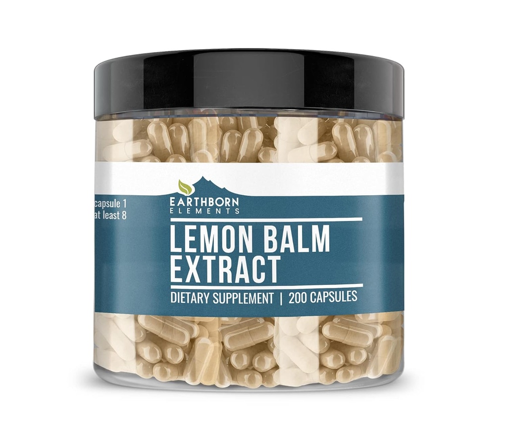 Earthborn Elements Lemon Balm Extract, καθαρό & μη αραιωμένο, χωρίς πρόσθετα