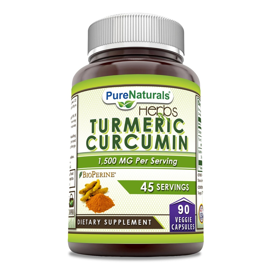 Καθαρά φυσικά Κουρκουμίνη Turmeric με Bioperine 2250 mg ανά συμπλήρωμα σερβιρίσματος 