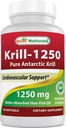 En İyi Doğallar Pure Antarktika Krill Oil 1250 mg (Triple Strength) ile Omega-3s EPA, DHA ve Astaxanthin 60 Softgels