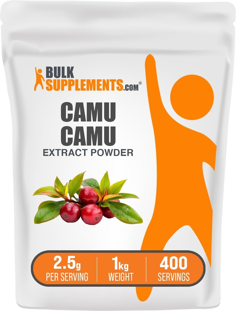 BulkSupplements.com Camu Camu Extract Toz - Superfood Supplement, Herbal Supplement - Vegan & Gluten Free, 2.5g per Service, 1 kg (2.2 lbs) (Pack of 1)