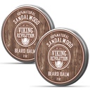 Viking Devrimi Sandalwood Ayıd Balm - Ayıd Butter with Argan Oil, Beard Softener for Men with Jojoba Oil - Beard Moisturizer for Men with Beeswax - Beard Wax for Men (2oz, 2 Pack)
